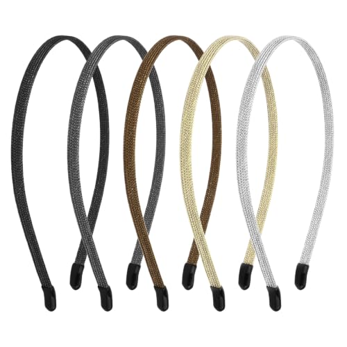 CURASA Metallic Headbands for Women Girls Non Slip Metal Thin Headband Vintage Hair Bands