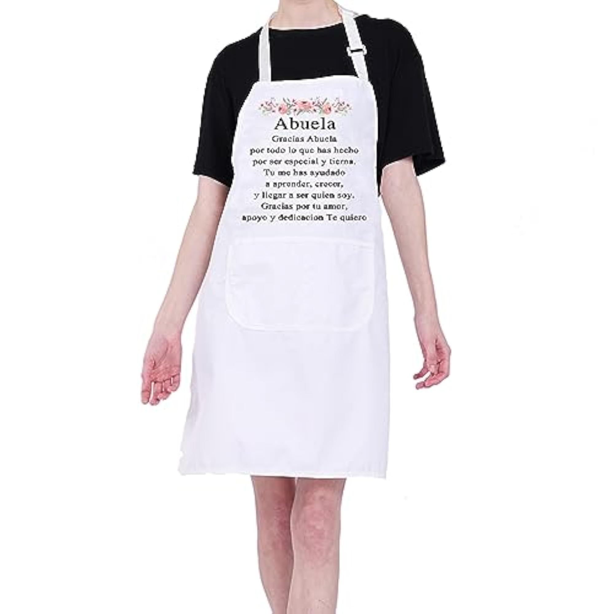 Gracias Abuela Apron With Pockets, Kitchen Gift