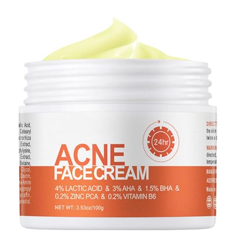 Acne Cream-100g, Acne Spot Cream for Face and Body, Pimple Cream Spot, Visible Results in 21 Days Reduce AcNe for Face, Back & Butt AcnE Clearing CreaM Anti-acne Moisturizer for Teens & Adults