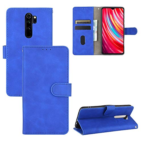 compatibile con XIAOMI REDMI NOTE 8 PRO M1906G7G M1906G7I Custodia COVER CASE STAND flip LIBRO magnetica GEL PROTEZIONE TPU ECO PELLE portafoglio taschini vano porta card (Blu)
