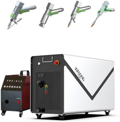 Raycus Laser Welding Machine, 220v Laser Welder Machine 4 in 1 Laser Welder/Cleaner/Cutter Handheld Fiber Laser Welder for Metal, Industrial Welding Tools (2000W, Double Wobble)