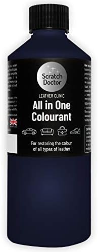 Scratch Doctor All in One Leather Colourant Self Seal Leather Dye Repair Paint for Furniture, Sofas, Car Seats (Black, 250ml)