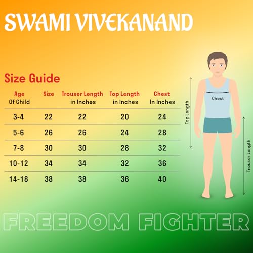 Image of Kaku Fancy Dresses National Heros Freedom Fighters Costumes for Boys & Girls | Independence Day Republic Day Fancy Dress for Schools Plays & Competition | Role Play Politician Costume For Kids