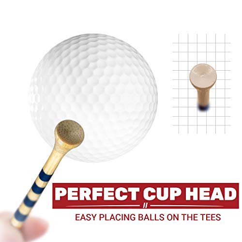Eagle Work Bamboo Golf Tees, Pack Of 150(3-1/4'') Professional Tees, Reduce Friction & Side Spin, More Durable And Stable Golf Tee, Natural Color #TOP4