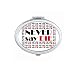 Quote Never Say Die Art Deco Gift Fashion Mirror Portable Fold Hand Makeup Double Side Glasses