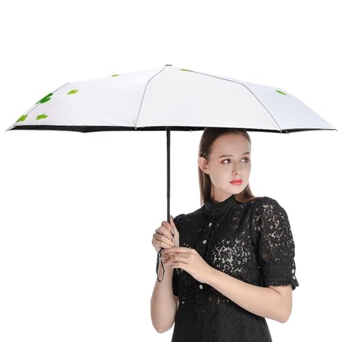 Parapluie trèfles Saint-Patrick pliant 3 volets vert et compact anti-vent