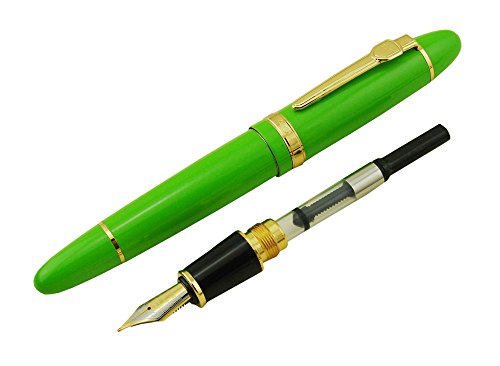 Erofa Jinhao 159 Fountain Pen Medium Nib Size, Golden Clip Calligraphy Pen (Green) #TOP5
