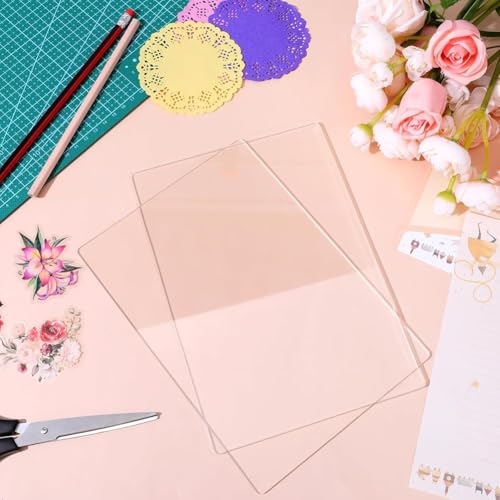 Plaque en acrylique pour tampon scrapbooking bloc transparent gaufrage clear - 4