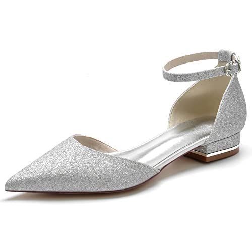 Chaussures plates de mariée à bout pointu pour dire adieu aux pieds douloureux lors du mariage