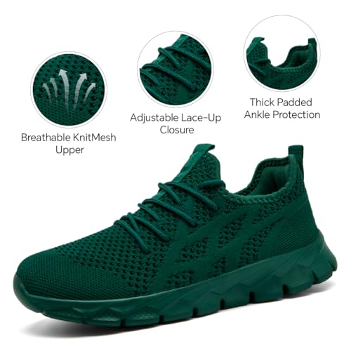 Image of Mens Slip On Walking Shoes Non Slip Running Shoes Lightweight Breathable Tennis Sneakers Fashion Casual Gym Trainers