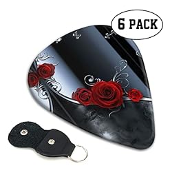Pretty Roses Lot de 6 médiators pour guitare acoustique, guitare électrique, basse, ukulélé – fins, moyens et épais. - Les Beatles, Paul McCartney, John Lennon, RIngo Starr, George Harrison Pretty Roses Lot de 6 médiators pour guitare acoustique, guitare électrique, basse, ukulélé – fins, moyens et épais. – Image 2
