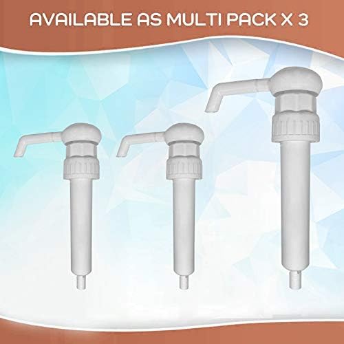 Ibex Mart Pack of 38MM Pump Dispensers to Suit 5 Liter Containers Dispenses 15ML Dose - White (1)