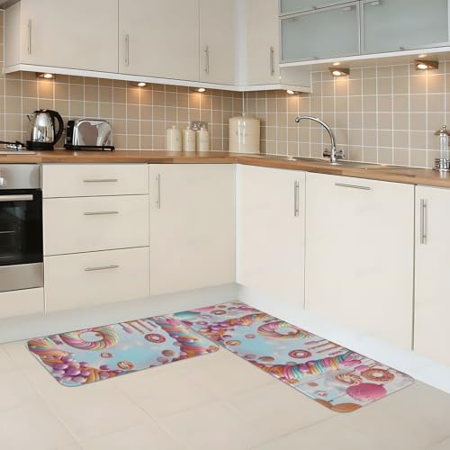 Alfombras de cocina acolchadas con alegres globos 3D para cocinar con total comodidad 3