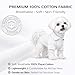 lovelonglong Basic Dog Polo Shirts Premium Cotton, Polo T-Shirts for Large Medium Small Dogs with a Two-Button Collar Blank Color White M