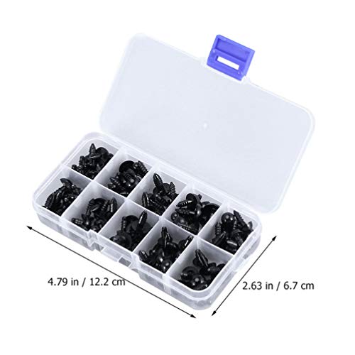 ARTIBETTER 284Pcs Olhos E Narizes Com Arruelas de Artesanato Boneca Olhos De Segurança De Plástico P