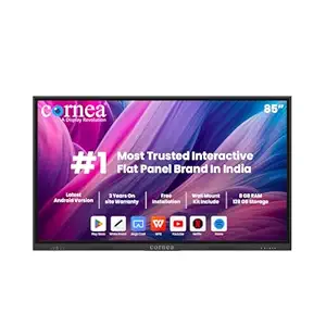 Cornea 86 Inches 4K UHD Touch Screen LED TV UltraTouch Display Interactive Flat Panel Monitor 3840x2160 Pixels Latest Android Version Ideal for Office,Institute With K12-Educational Content|8GB 128GB|