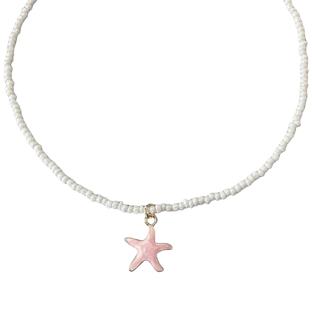 Artistics Collar de cuentas de estrella de mar para mujeres y niñas, accesorio portátil que añade un toque elegante a cualquier atuendo