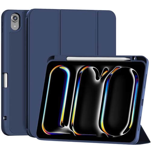 SidunRilax Case for iPad Air 11-inch (M4 2026/ M3 2025/ M2 2024) & 10.9-inch (5th/ 4th Gen) - Smart Folio with Pencil Holder, Soft TPU Back for Full Protection- Dark Blue by SidunRilax - Used condition - US$8.73