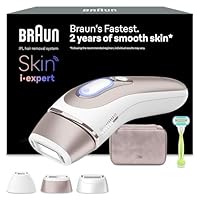Braun Smart IPL Skin I Expert, at Home Hair Removal, Alternative for Laser Hair Removal, Smart IPL with Exclusive Free App, Venus Razor, 3 Smart Heads, 2 Years of Smooth Skin, Gift for Women, PL7253