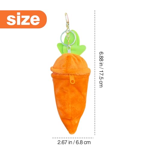 YFCJYBF 2PCS Hase Karotte Kuscheltier, Plüschspielzeug,Ostern Stoffhase,Wendbarer Karottenhase, Karotten-Schlüsselanhänger, Flauschiger Hase, Verst