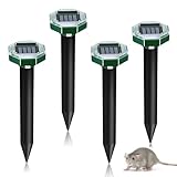 XIMEY Maulwurf Vertreiber Solar, Maulwurfschreck, Maulwurfschreck Solar, 4 Stück Wühlmausschreck,...