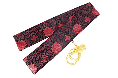 Makoto Synthetic Silk Handmade Sword Bag Sunflower On Black Style 208 #TOP1