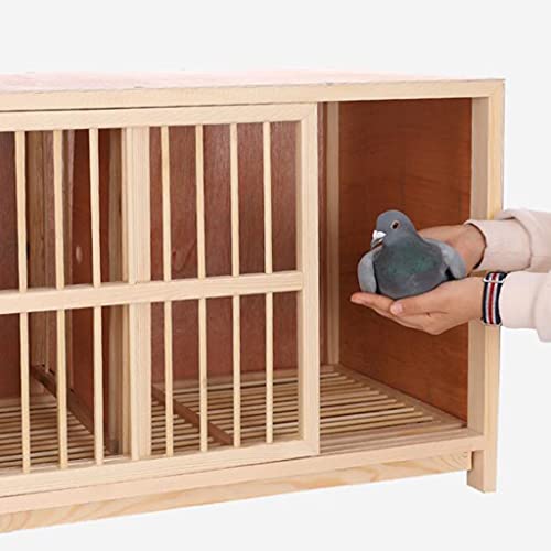 Hyx Us Bird Cage For Small Parrot Wooden Bird Cage Household Large Space Bird Cage Balcony Pigeon Cage Customizable (Color : Wood Color, Size : 904550Cm) #TOP3