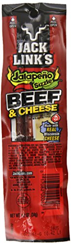 Jack Link's Beef and Cheese Snack, Jalapeno Sizzle, Jalapeno,1.2 Ounce (Pack of 16)