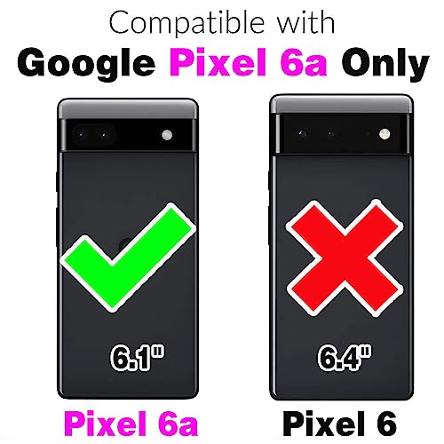 Coque Google Pixel 6A 5G anti-choc avec porte-carte et verre de protection
