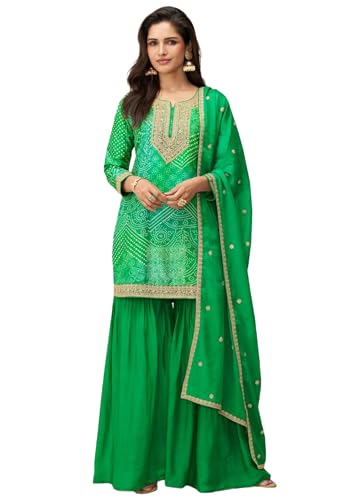 Costume de travail indien 15558 en soie chinoise pour femme