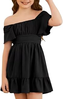 Klowvila Fashion Short Sleeve Girls Crepe Midi/Mini Knee Length Casual & Party Dress | Comfortable Stylish Dress for Kids Price In India