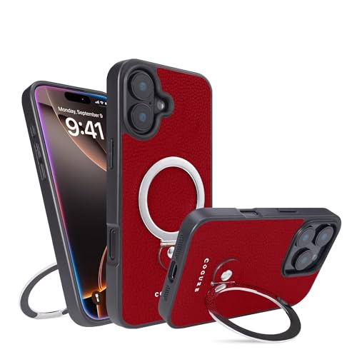 COGURE �R�O�� iPhone16Plus �P�[�X �{�v �����O�t�� 360�x��] �X�^���h�@�\ �c�����Ή� MagSafe�Ή� �}�O�l�b�g���� ���C�A���X�[�d �X�}�z�P�[�X �ϏՌ� �V���v�� ������� �M�t�g�{�b�N�X�t�� COPMS ���b�h