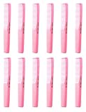 Allegro Combs 400 Barber Combs Cutting Combs All Purpose Combs 12 Pk. (Fresh Pink)