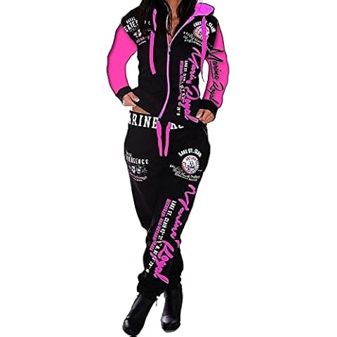 GM MGBOYGYM Womens Sweatsuits 2 Piece Hoodie Tracksuit Sets Casual Comfy Jogging Suits for Women Rose red-2XL Cover