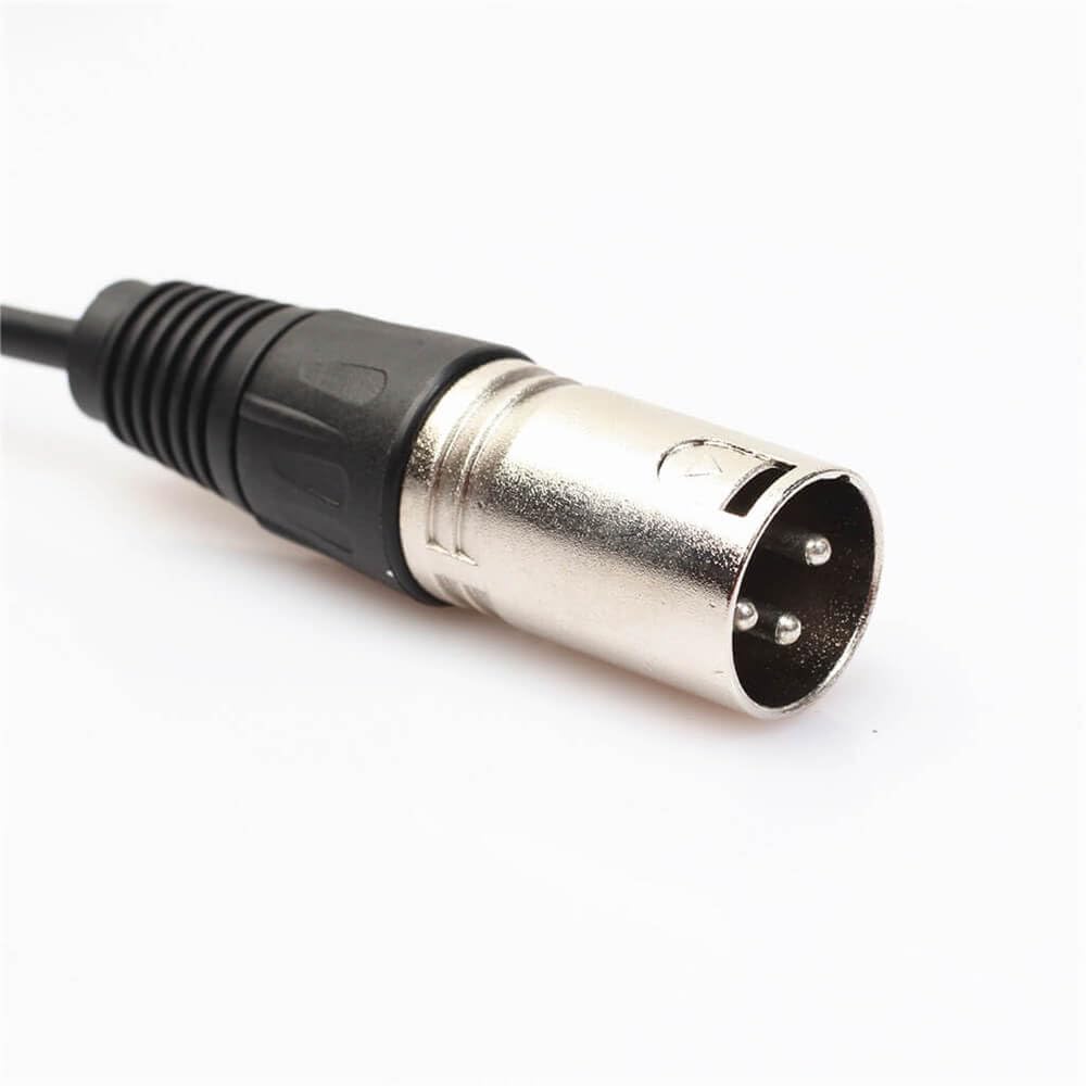 Instrument Dual XLR 3Pin Male to XLR 3Pin Female Splitter Cable 0.3Meter