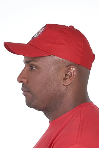 Boné Bombeiro Profissional Civil Vermelho Material RipStop Couro Art