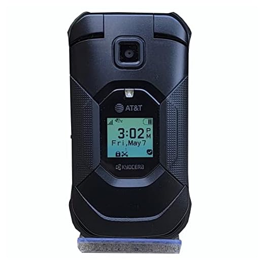 Kyocera Duraxe E4830 Epic AT&T Flip Smart Phone 16GB Rugged PTT Wi-Fi LTE Black (Renewed)