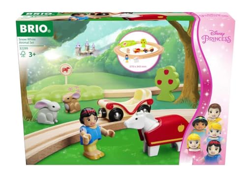 Circuit de train en bois BRIO 32299 Blanche-Neige, jouet d'imitation haut de gamme