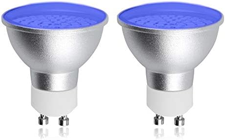 DoRight GU10 Blue LED Spotlight Bulbs 5W MR16 LED GU10 Spot Lights, 220V LED GU10 Coloured Light Bulbs for Landscape, Recessed Cans, Spotlights, Track Lighting, Decorative Lighting, Mood Lamp (2-Pack)