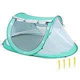 Orzbow Baby Beach Tent, Large Pop Up Beach Tent Sun Shelter with Mosquito Net, UPF 50+ UV Protection Sun Shelter, Portable with Carry Bag & 4 Stakes, Baby Summer Essentials for Boys and Girls, Green
