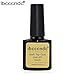 Produktbild IBCCCNDC 10ml Matt Decklack LED UV Nails Art Langlebiger Lack Matt Lack Matt Top Gel Polish Nail - Schwarz & Gelb