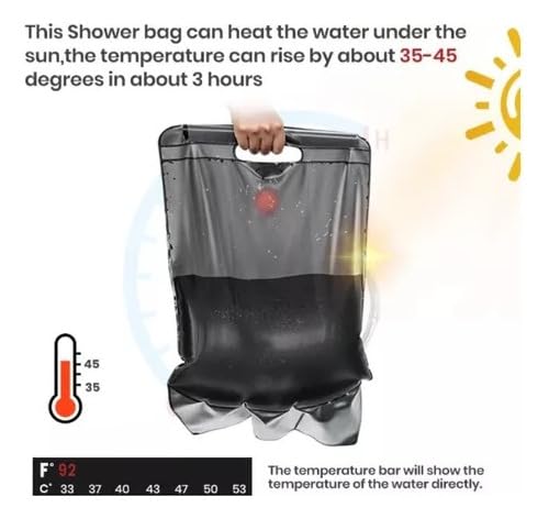 Chuveiro Saco Bolsa Ducha 20 Litro Aquecimento Solar Camping