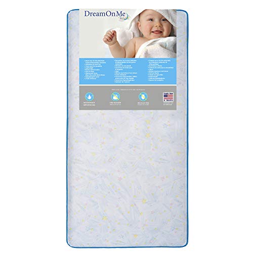 Dream On Me Twinkle Stars Crib & Toddler 117 Coil Mattress I Green Guard Gold Certified #TOP1