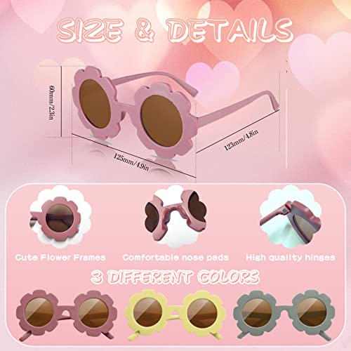 SUNOVELTIES 9 Pack Kids Sunglasses Child Daisy Round Flower Sunglasses for Toddler Girls Boys Baby Cute Glasses Eyewear for Parties3