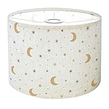 Lamp Shade Kids bedroom pastel moon stars Baby boho Nursery baby textile Drum Lamp Shades for Table Lamps...