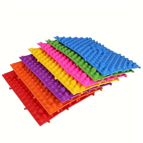 Esterilla de acupresión azul con cojín de masaje para pies y yoga 5