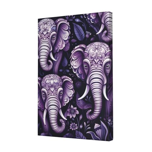 Toile éléphant dessin animé pour chambre enfant et bureau
