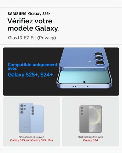 Protégez votre vie privée avec le verre anti-espion Spigen pour Galaxy S25 Plus
