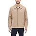 Tommy Hilfiger Men's Micro-Twill Open Bottom Zip Front Jacket, Khaki, Medium