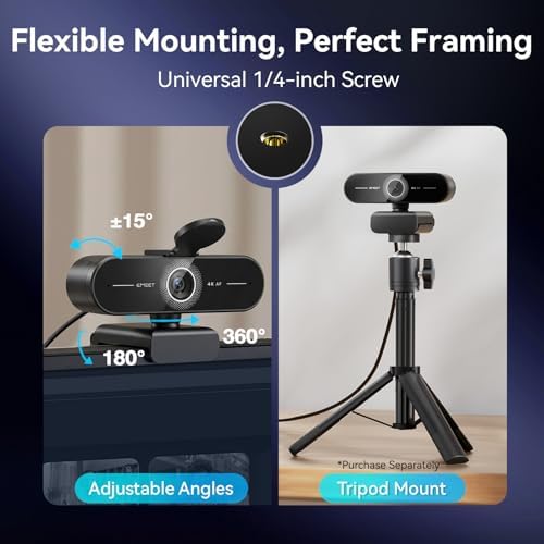 EMEET C60E 4K Webcam for Streaming & Gaming，PDAF Autofocus — view 7